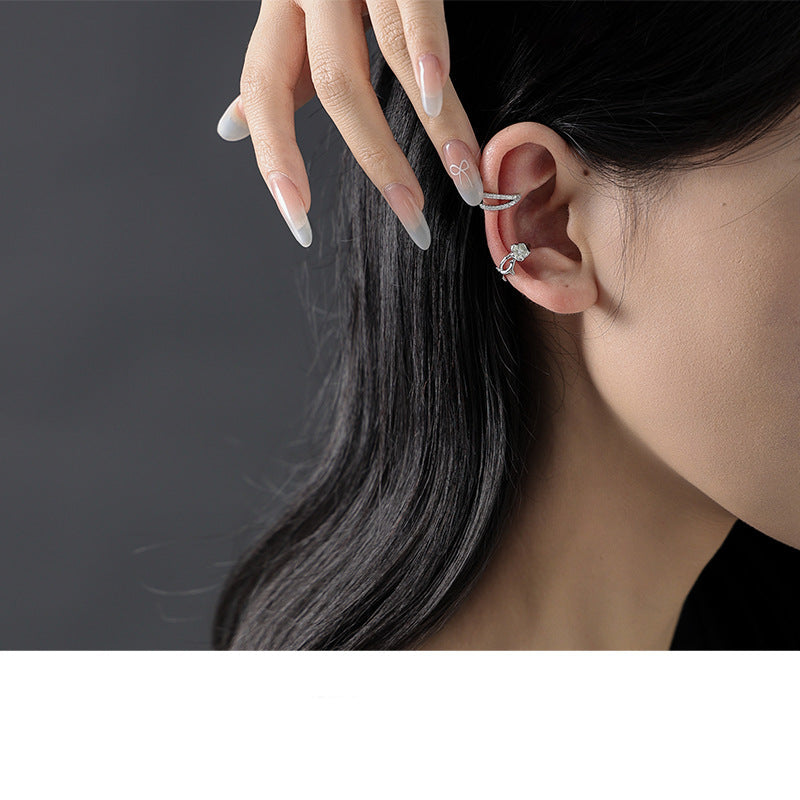 Wholesale Unique Irregular Shape Zirconium No Ear Bone Clip Earrings