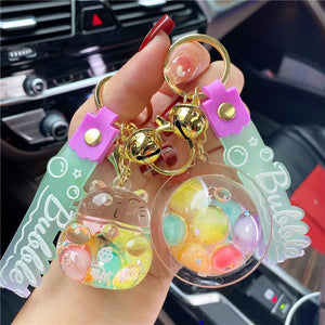 Wholesale Skittles Shell Quicksand Bottle Keychains