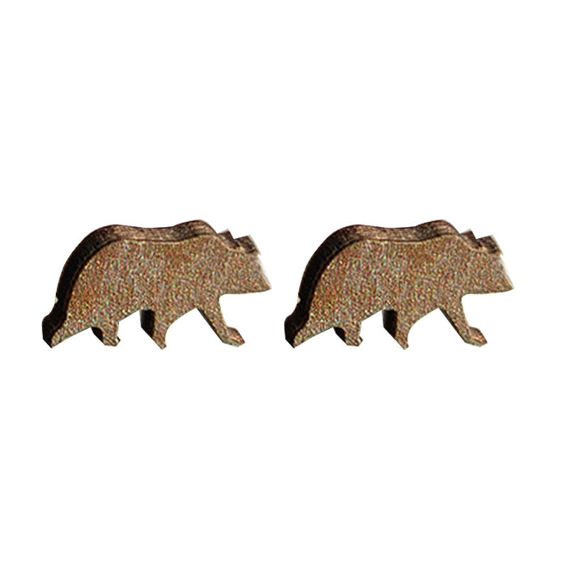 Wholesale 2 Pairs/pack Camping Outdoor Sports Earrings Tent Torch Brown Bear Earrings