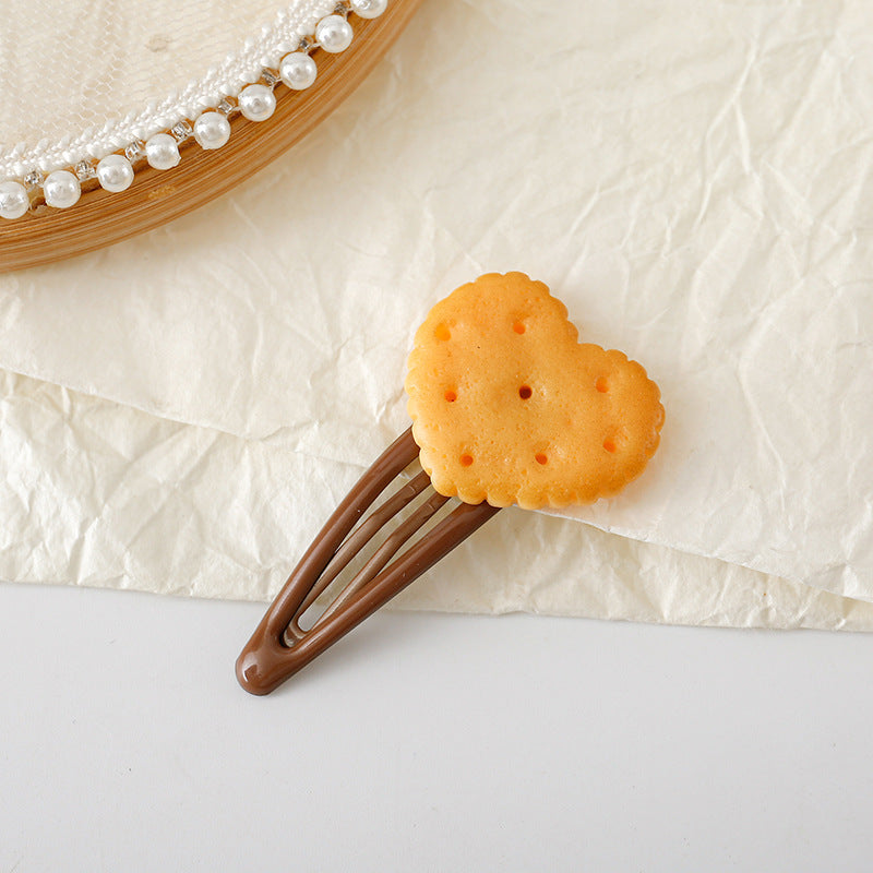 Wholesale Fun Biscuit Plastic Hair Clips