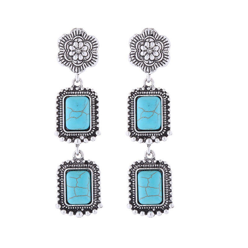 Wholesale Retro multi-layer exaggerated bohemian earrings