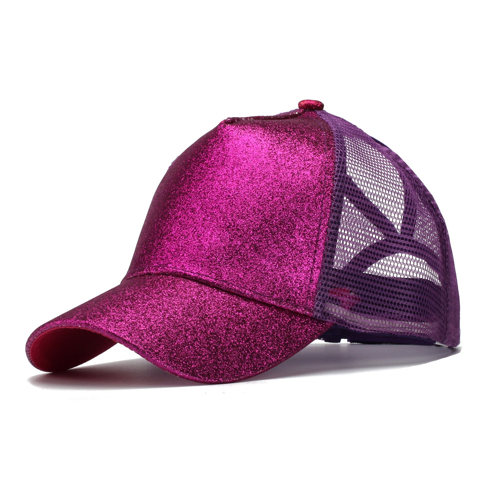 Wholesale Glitter Ponytail Baseball Mesh Cap