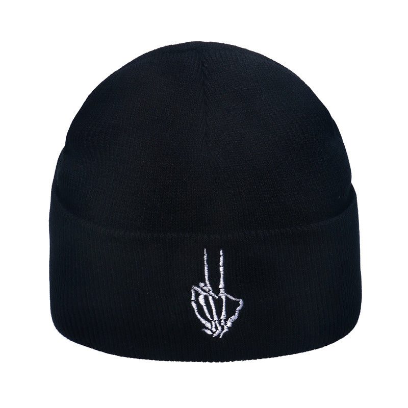 Wholesale Autumn and Winter Brimless Pullover Trend Hip-hop Warm Flame Knitted Hat