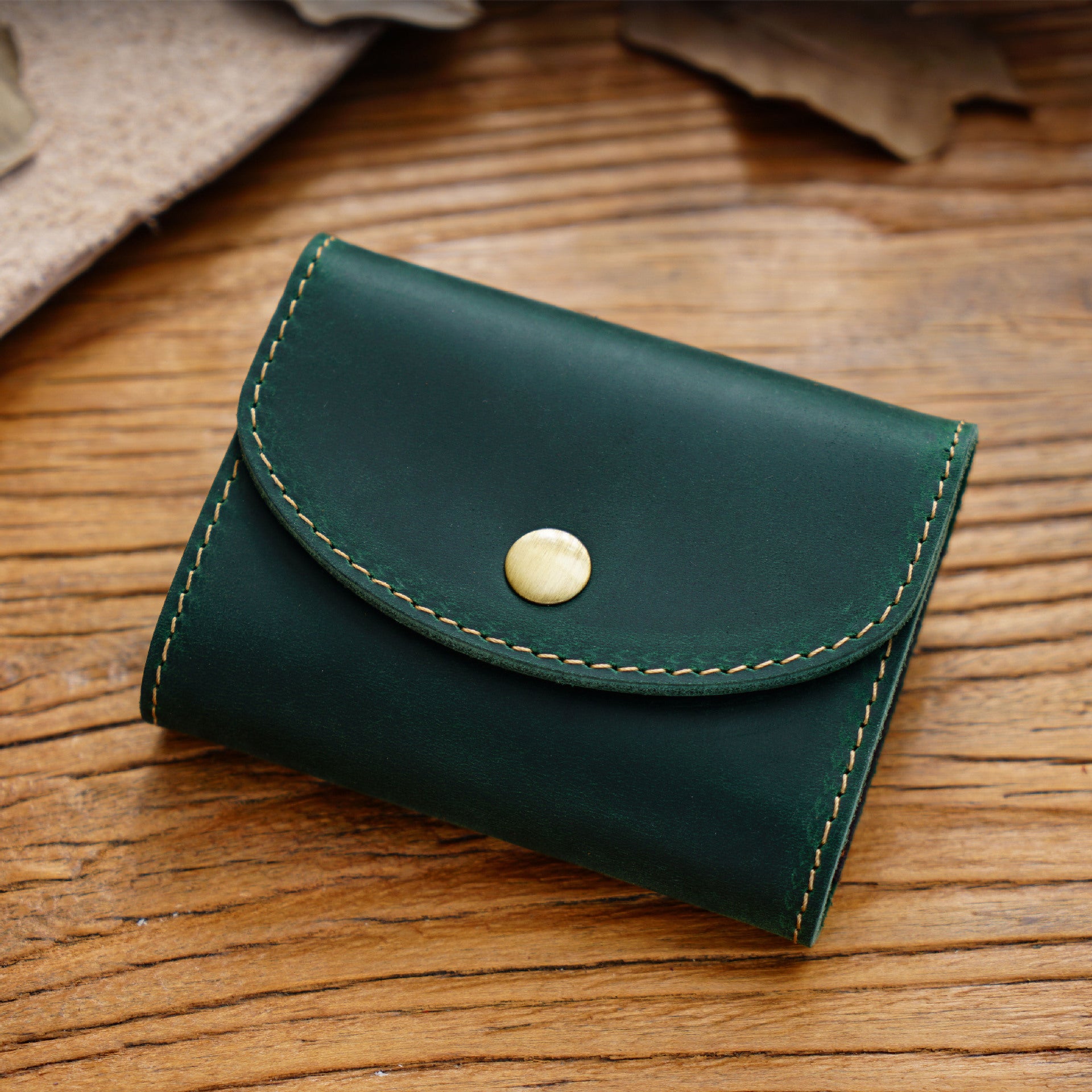 Wholesale Crazy Horse Leather Men's Accordion Wallet