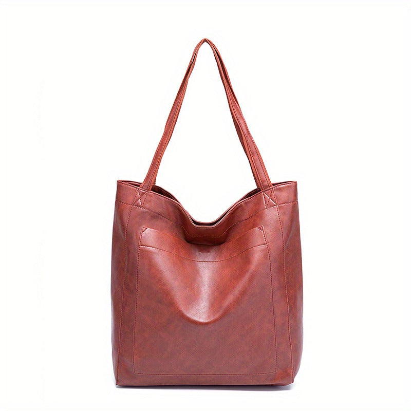 Wholesale Soft Leather Vintage with Pocket Waxed Leather Large Capacity Fashion Shoulder Bags