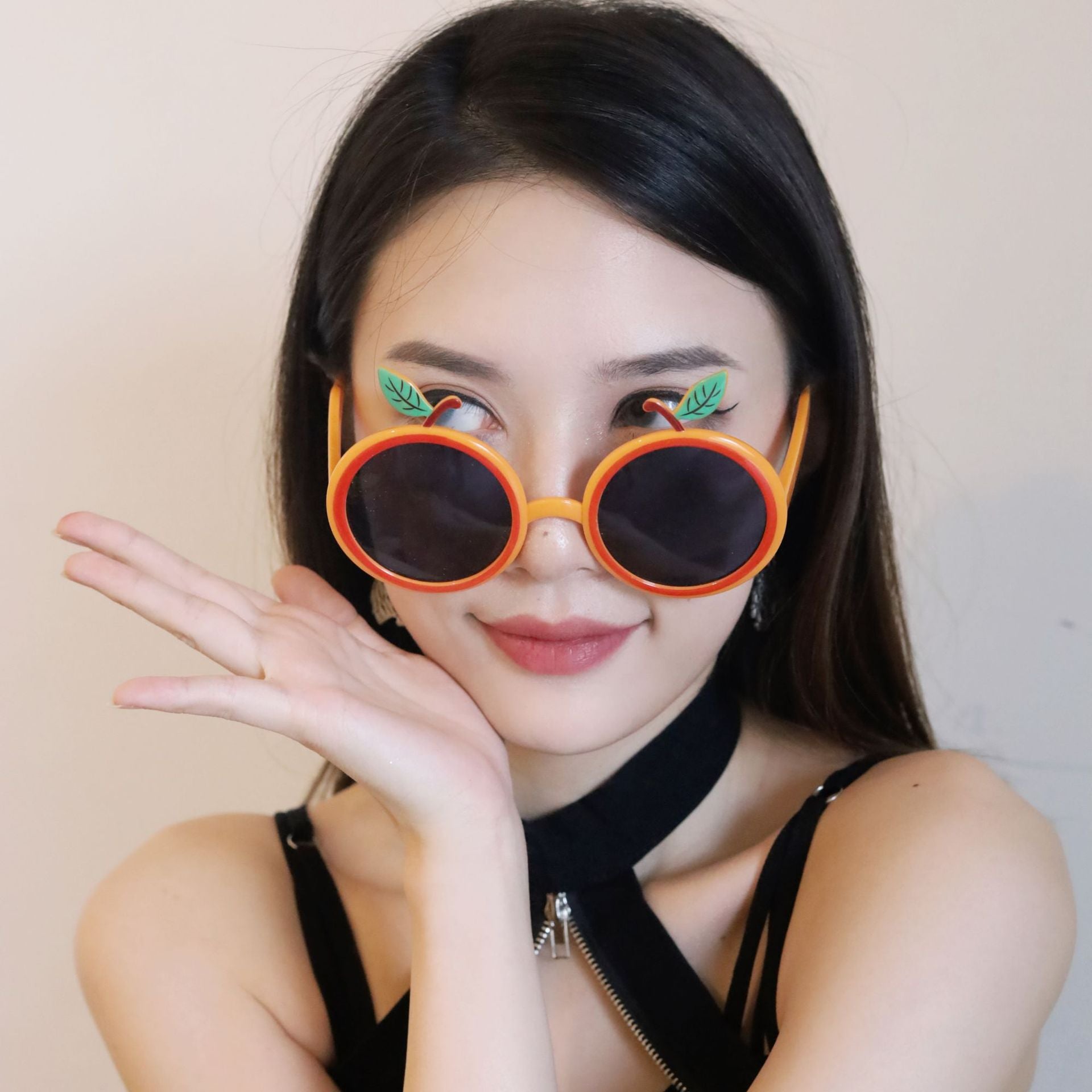 Wholesale ABS Birthday Party Orange Glasses