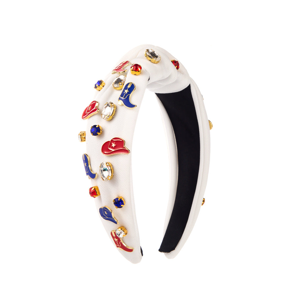 Wholesale Exquisite Fabric Headband with Diamonds