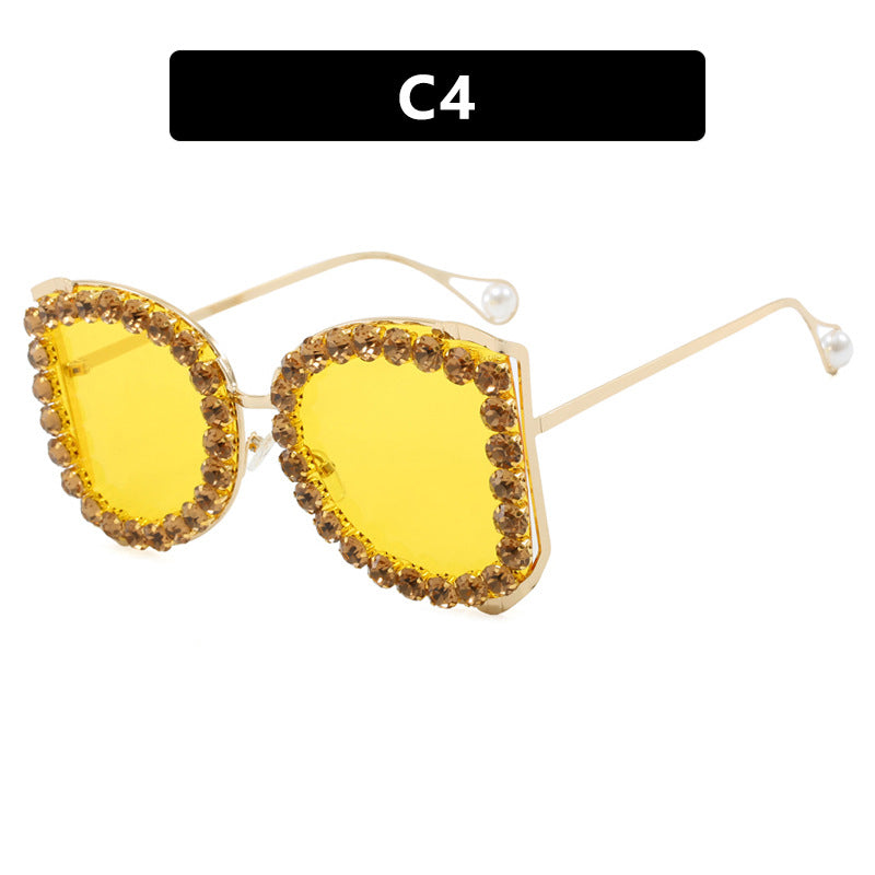 Wholesale Large frame diamond sunglasses