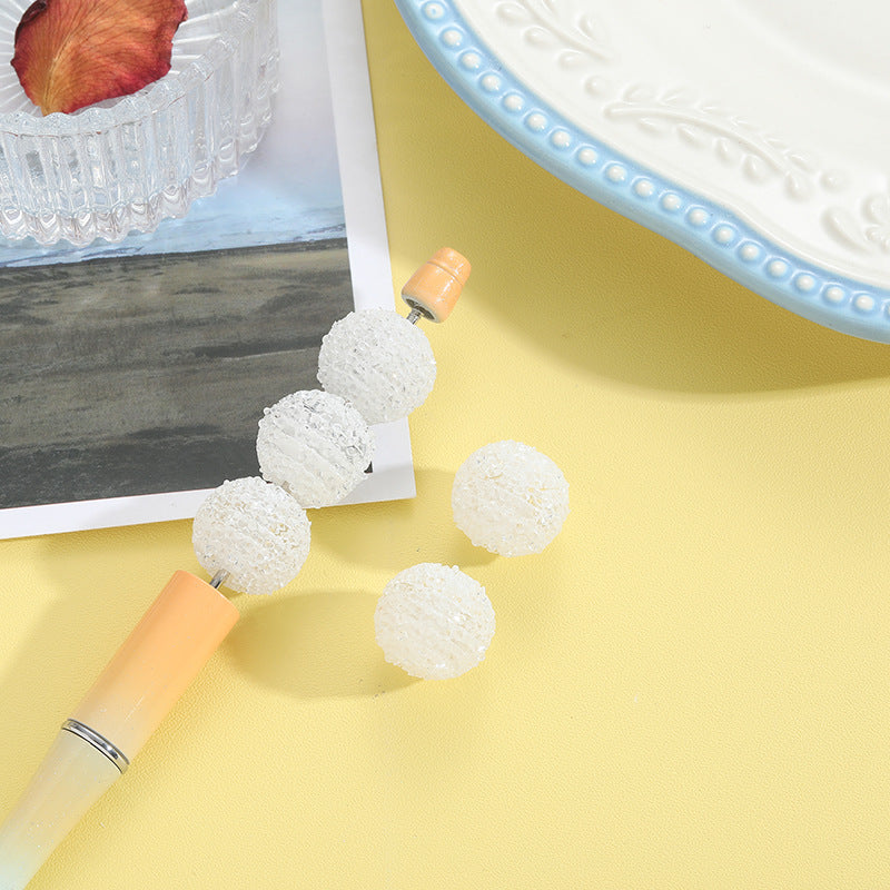 Wholesale 10pcs Sugar Round Beaded Material Handmade Acrylic Beads