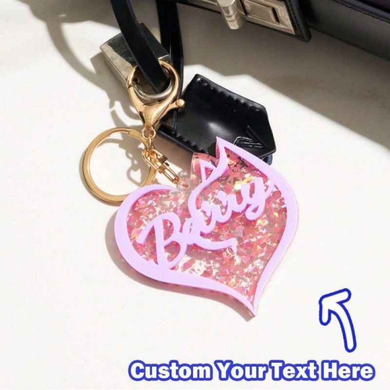 Wholesale Valentine' s Day Colored Heart shaped Keychains