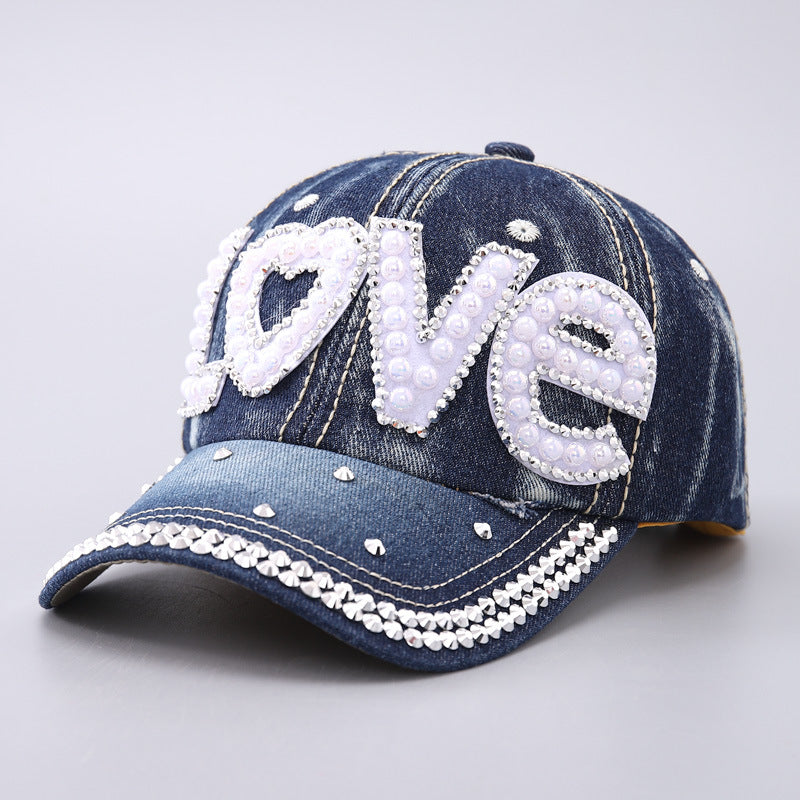 Wholesale Color Diamond Love Love Butterfly Curved Cornice Cap