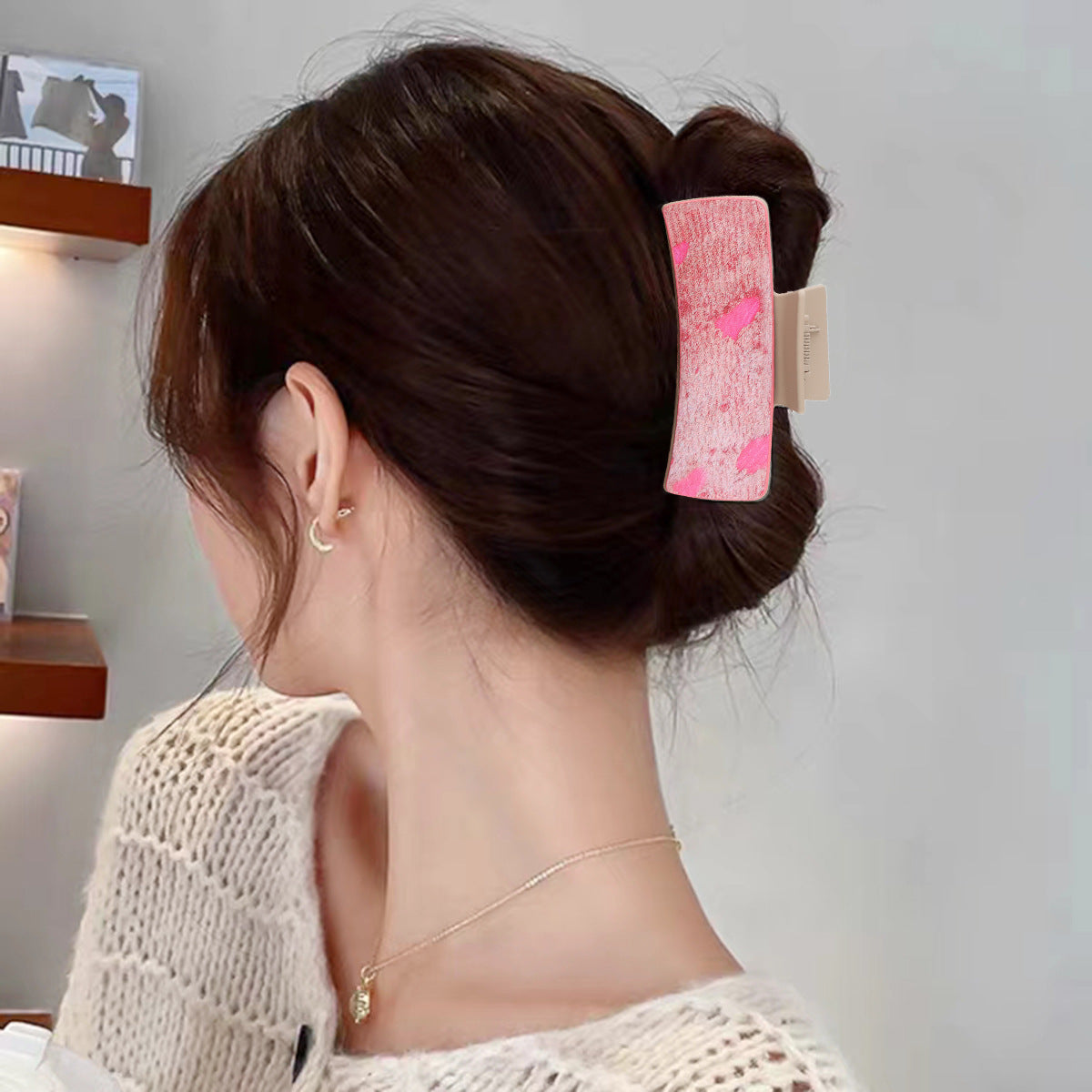 Wholesale Western Style Cactus Feather Sunflower Leather Shark Clip Hairpin