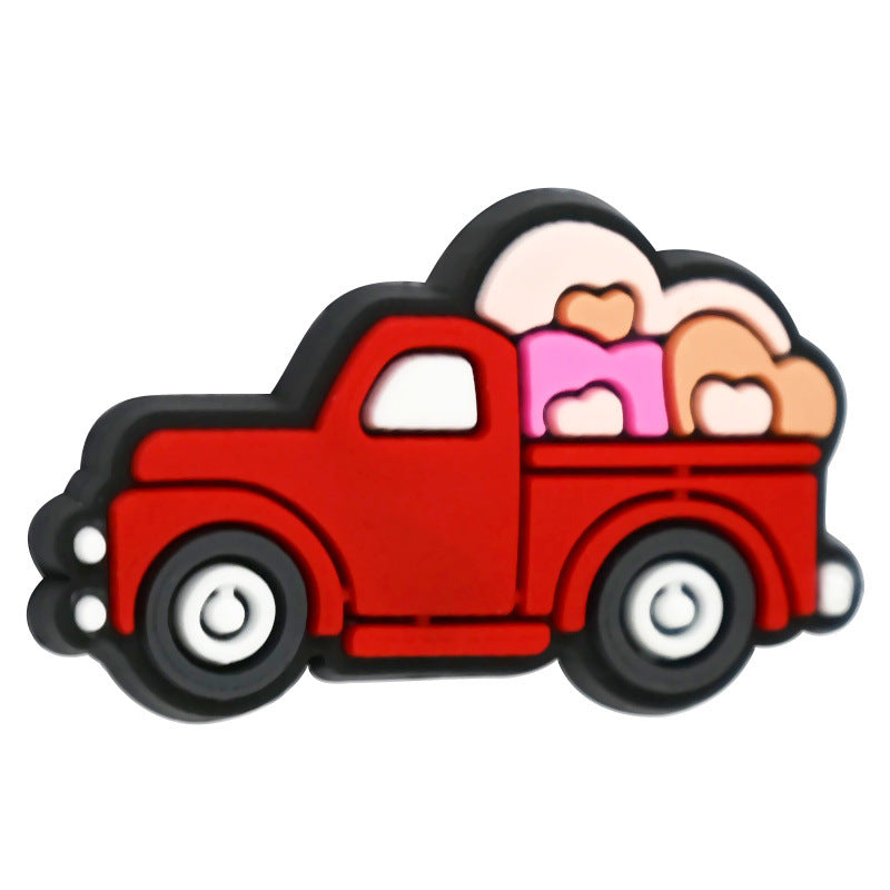 Wholesale Random 100pcs Pink Valentine' s Day Beads DIY Focus Beads