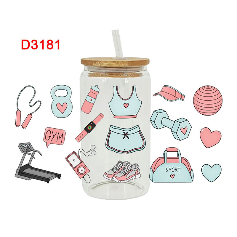 Wholesale UV Transfer Paste Glass Crystal Label Crystal Paste 16OZ UV DTF WRAPS 23cmX11cm