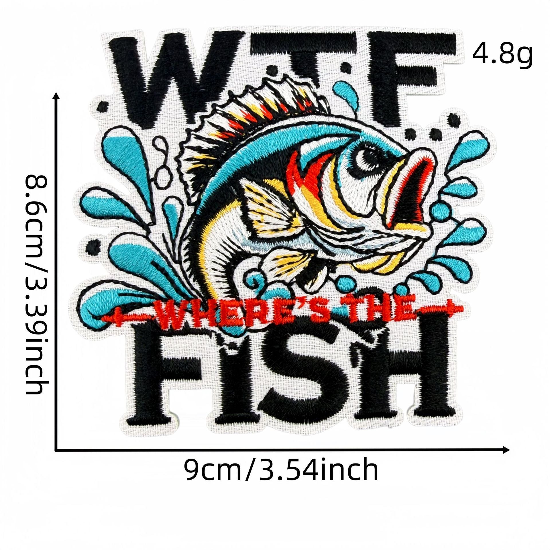 Wholesale 20 Pack Fishing Themed Embroidered Patches Cartoon Iron On Stickers For Clothing Decoration DIY Craft