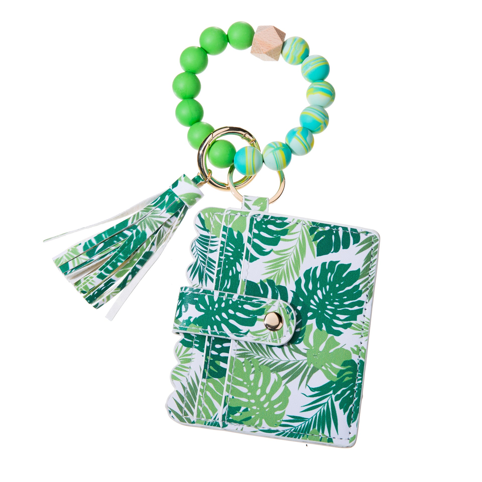 Wholesale 5pcs/pack Bracelet Leather Clip WalletCard Holder Keychain