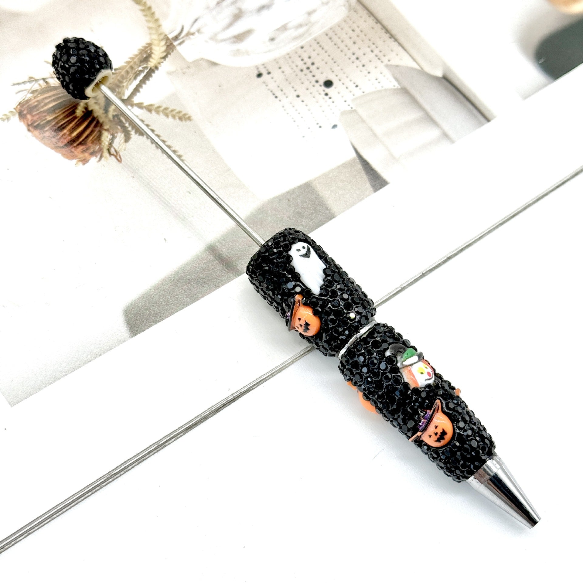 Wholesale DIY Full Diamond Beadable Pen Skull Pumpkin Ghost Dark