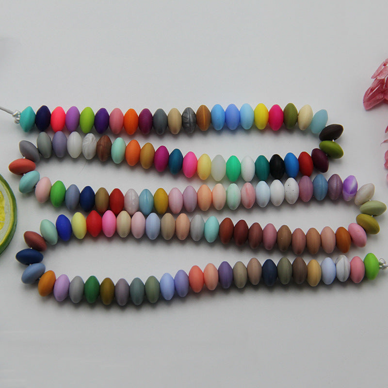 Wholesale 100pcs Silicone Flat 12MM Abacus Beads