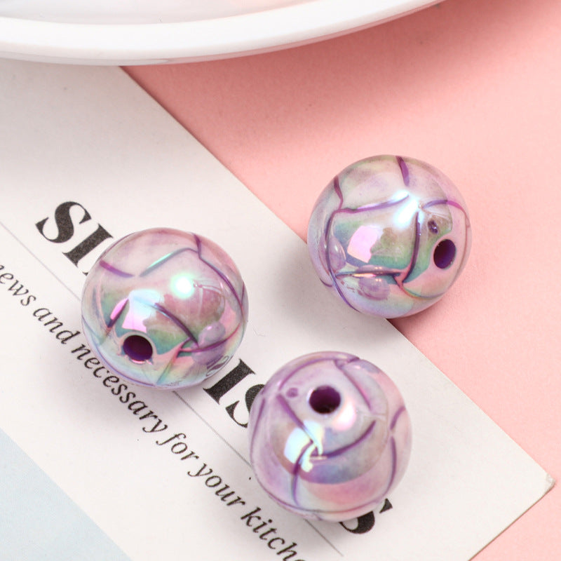 Cuentas de texturas de acrílico de 50 piezas al por mayor de 50 piezas