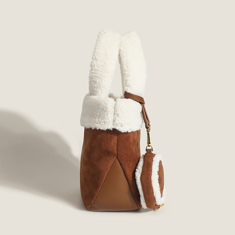 Wholesale 2023 Winter Lamb Plush Tote Bag Handbag