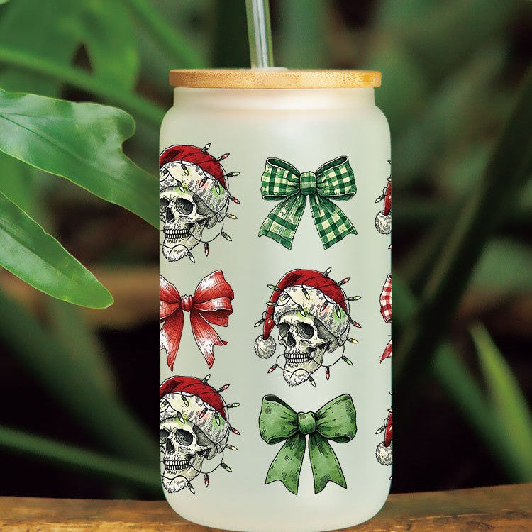 Wholesale Christmas gingerbread man  16oz Cup UV DTF Wraps