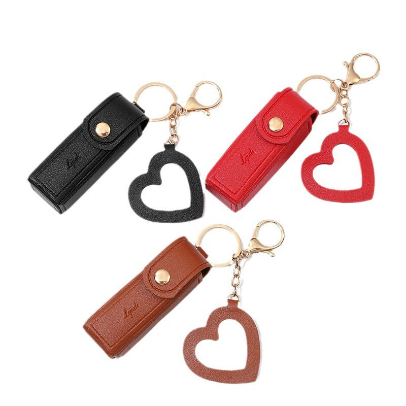 Wholesale Leather Portable Lipstick Mouth Red Envelope Keychain