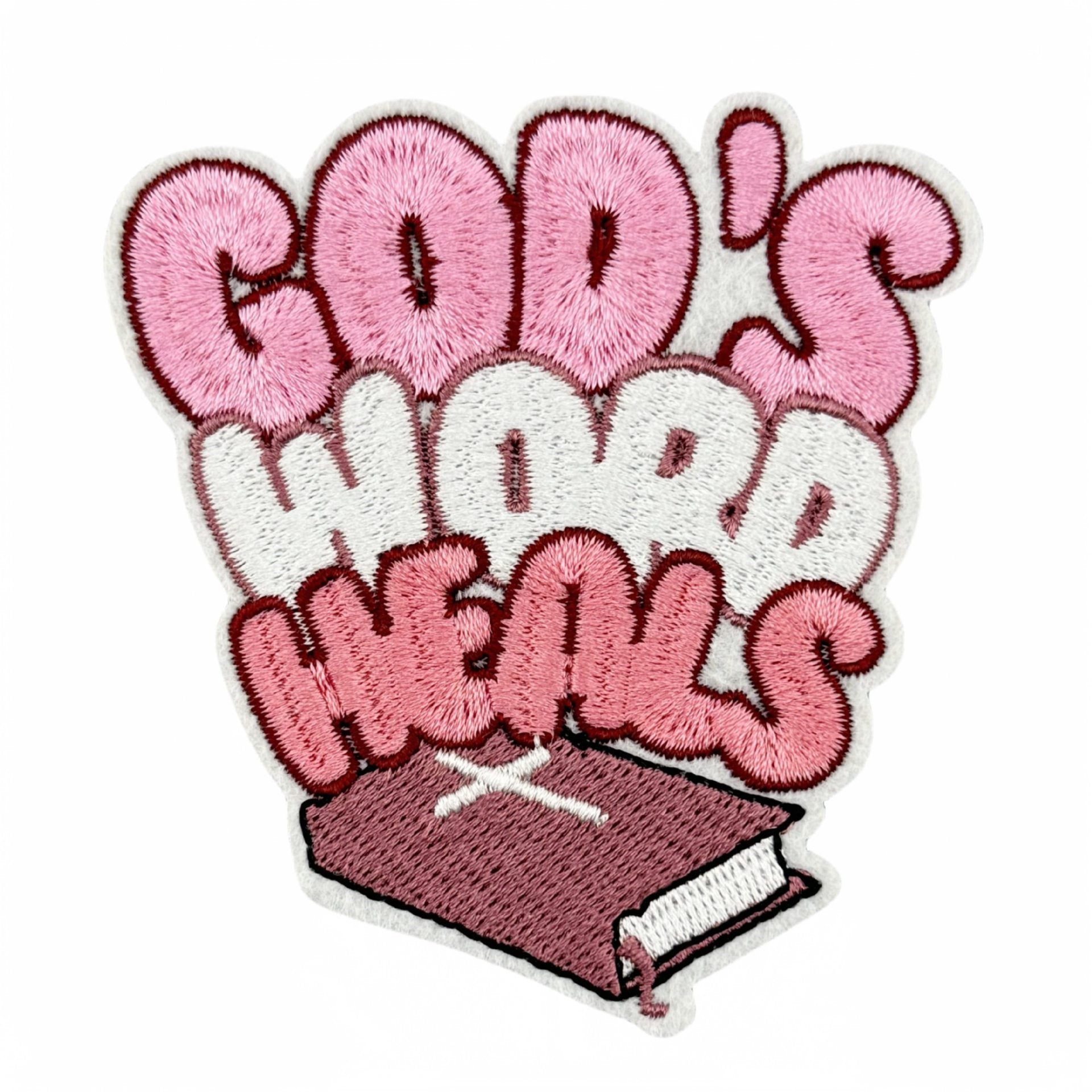 Wholesale pink Cartoon inspirational text DIY Patches