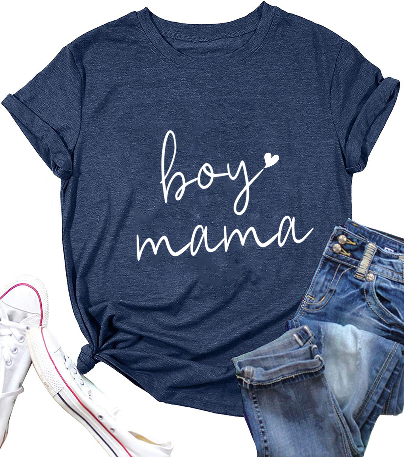 Wholesale Mama Mom Printed Cotton T-shirts