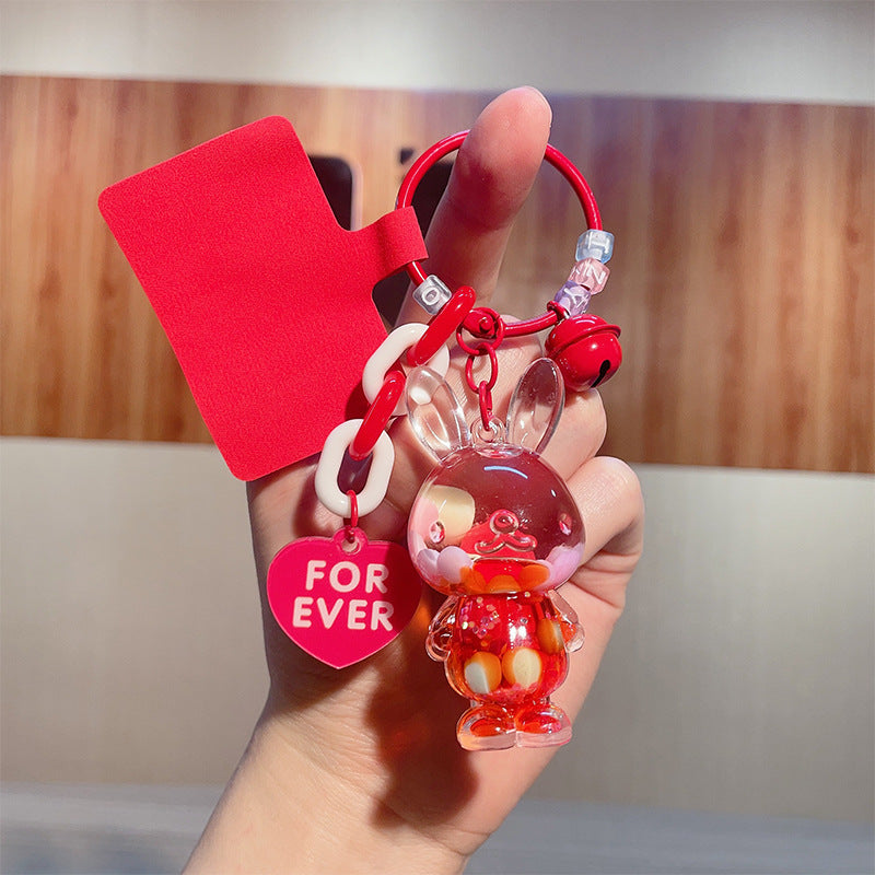 Al por mayor en aceite DIY BUNNY ACRYLIC FLOTACHINS Y KEYCHAINS