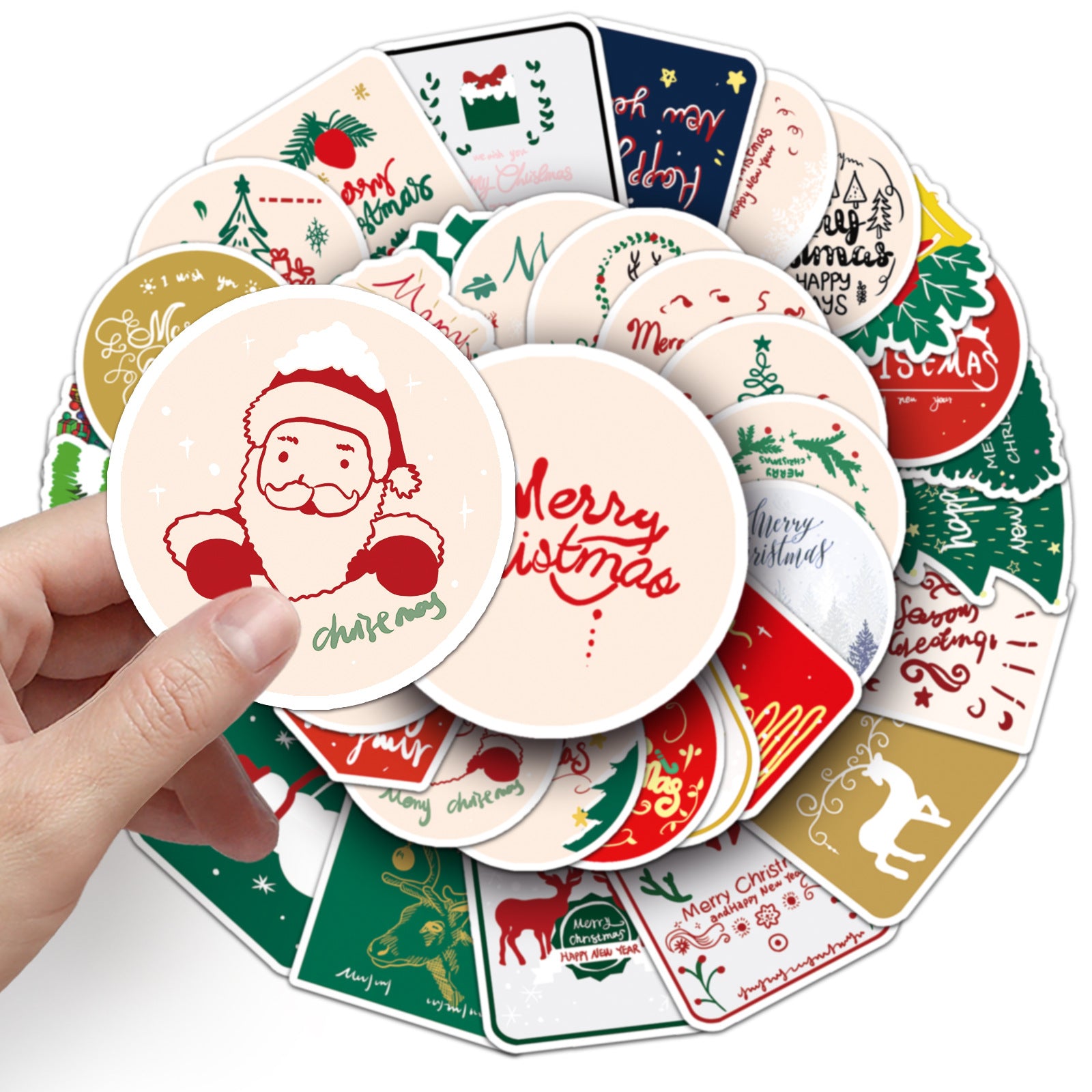 Wholesale 50pcs/ pack Christmas Graffiti Personality Cartoon Holiday Sticker