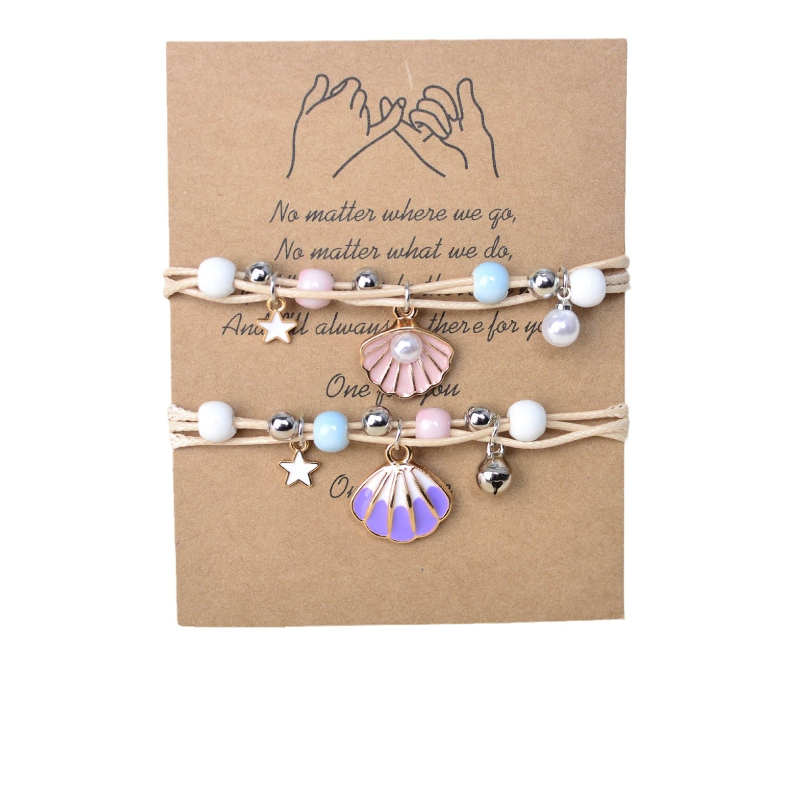 Wholesale Hand Woven Bracelet Starfish Shell Small Bell