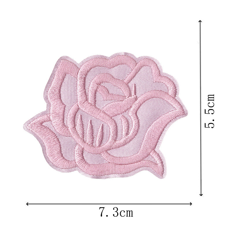 Wholesale Colorful Rose Embroidery DIY Patches