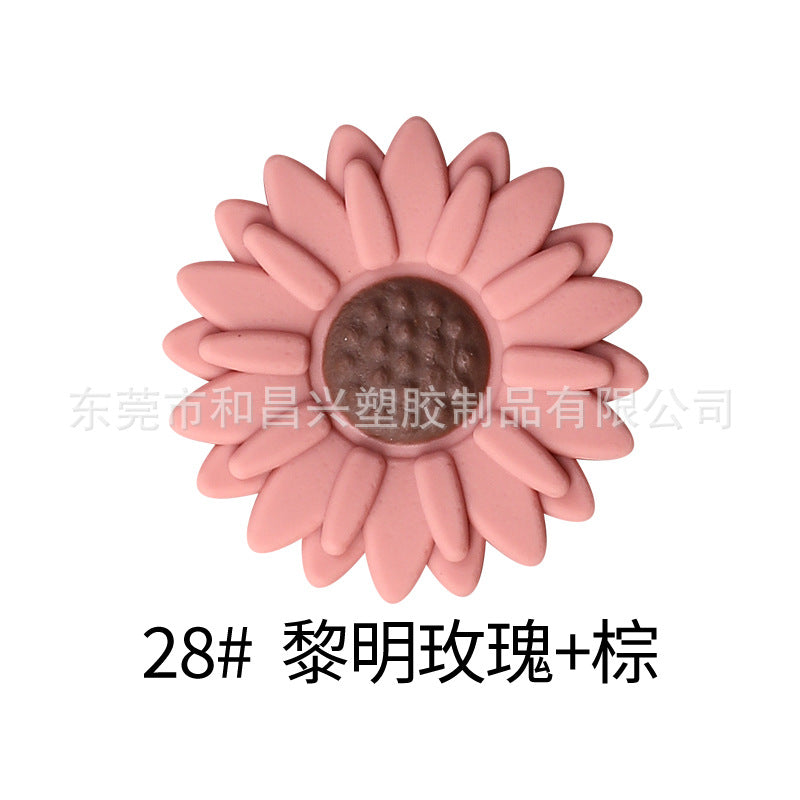 Wholesale  20pcs  Colorful Daisy Silicone Beads