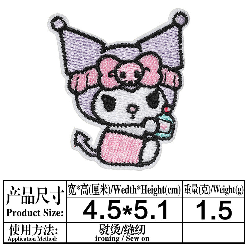 Wholesale super cute pink bunny cloth patch patch DIY patches OLY Exclusive