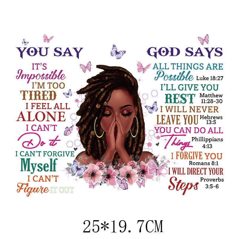 Wholesale  Girls Letter Heat Transfer Stickers UV DTF Ready to Press Transfers Wraps