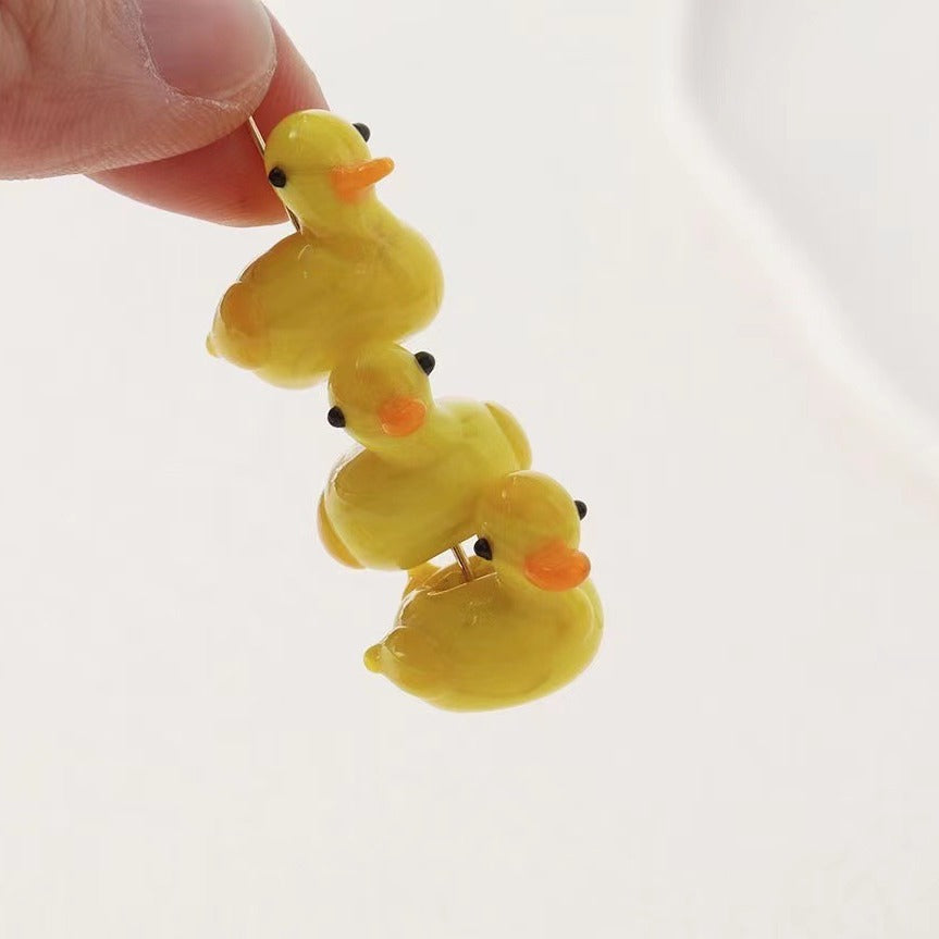 Wholesale 10pcs Small yellow duck creative Beads