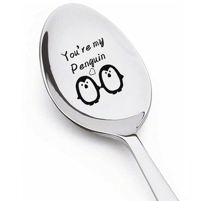Wholesale Stainless Steel Personalized Creative Engraving Father's Day Spoon
