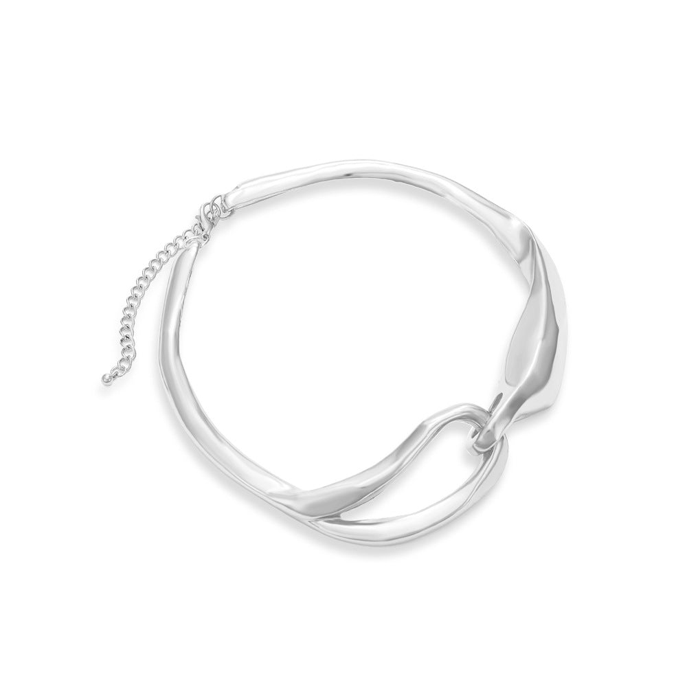 Wholesale Heavy Industry Metal Asymmetric Collar Necklaces