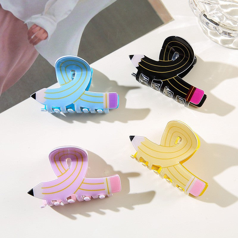 Wholesale Cute Colorful Puzzle Shark Hair Clip PVC Hair Gripper Fashion Accessory For Everyday Styling And Gift