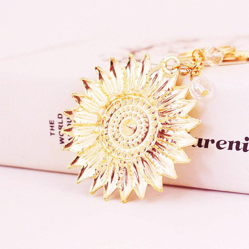 Wholesale Sunflower Plant Zinc Alloy Keychains