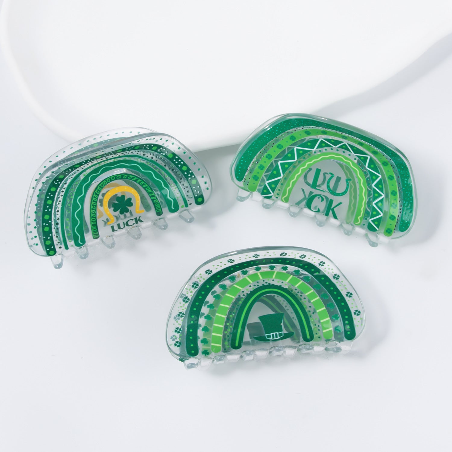 Wholesale Clover St Patricks Day Pvc Hairpins