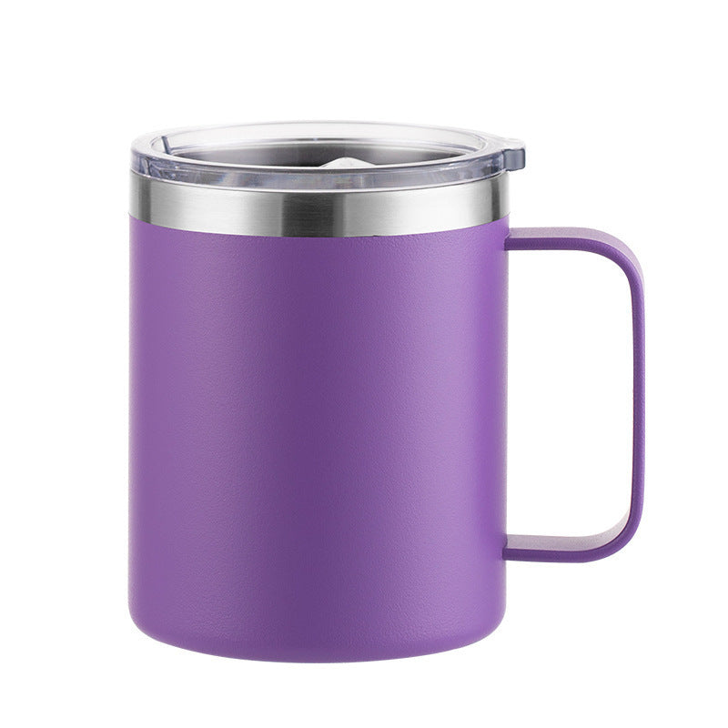 Wholesale Tumbler 12oz Stainless Steel Handle Insulated Solid Color Mug