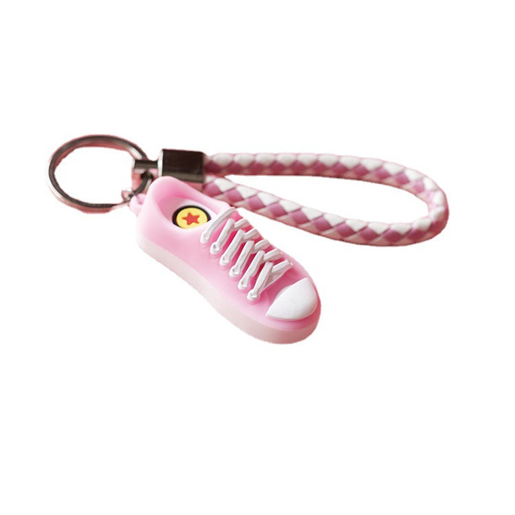 Wholesale Rubber Mini White Shoes Keychain