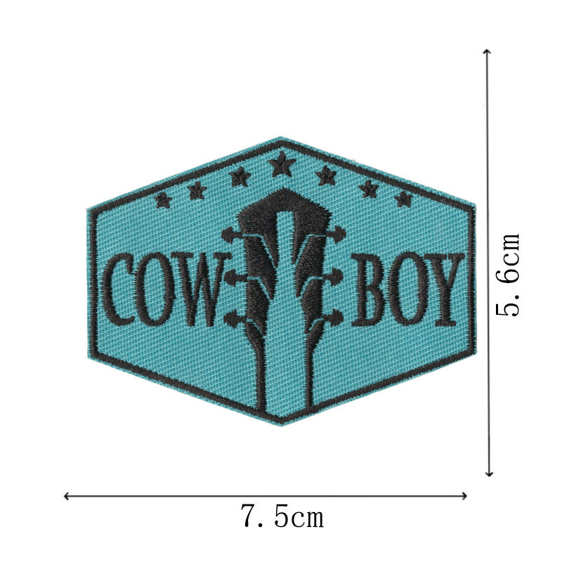 Wholesale Blue Letter Lightning Embroidery Patch