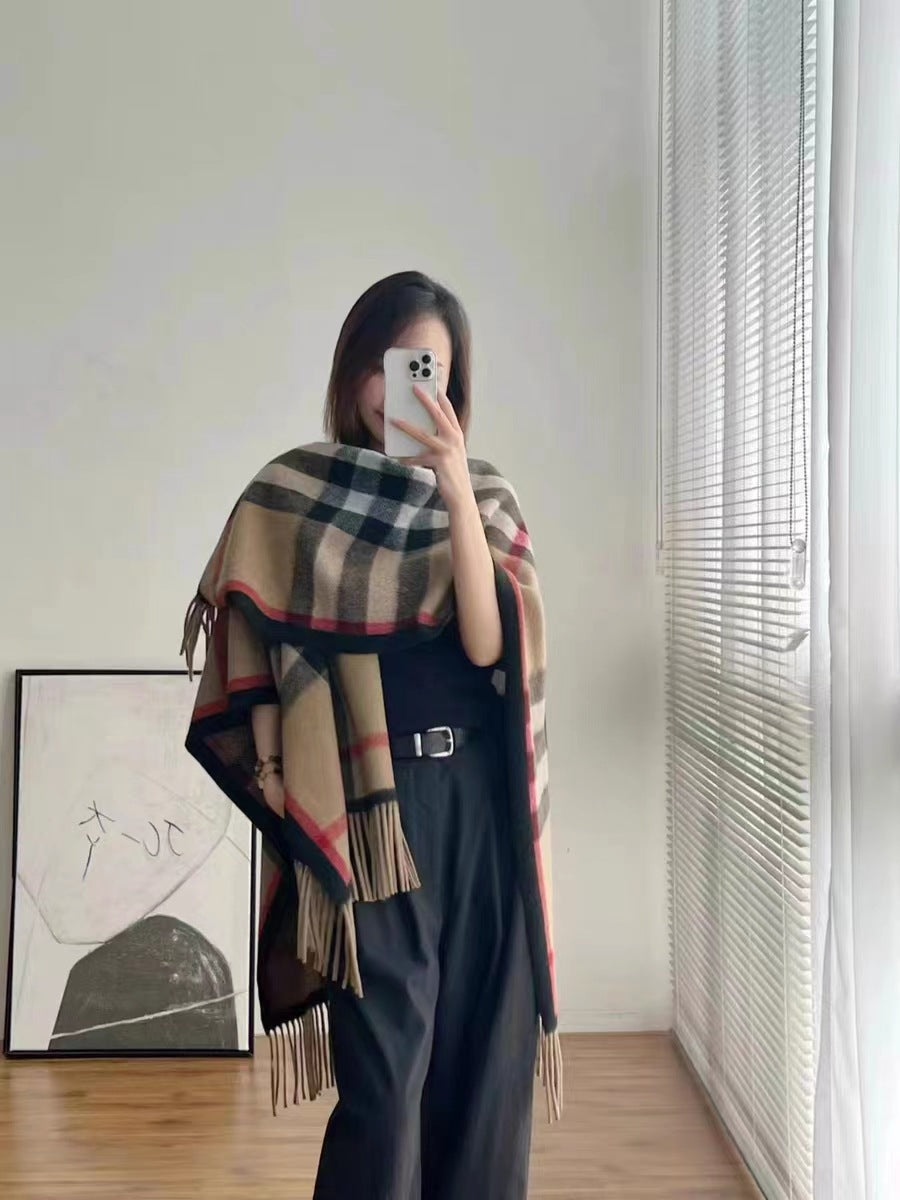Wholesale Autumn and Winter Cashmere Plaid Warm Shawl Scarves