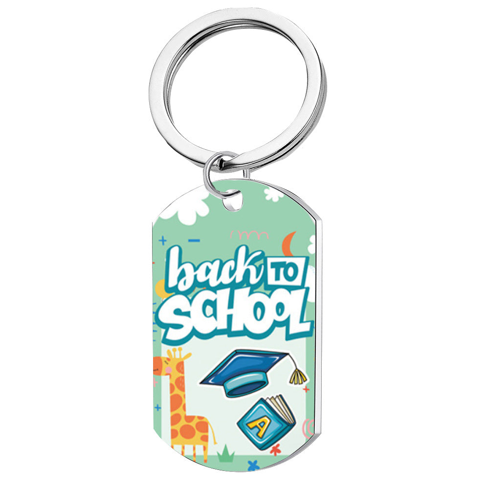 Wholesale Kindergarten Opening Gift Stainless Steel Keychain