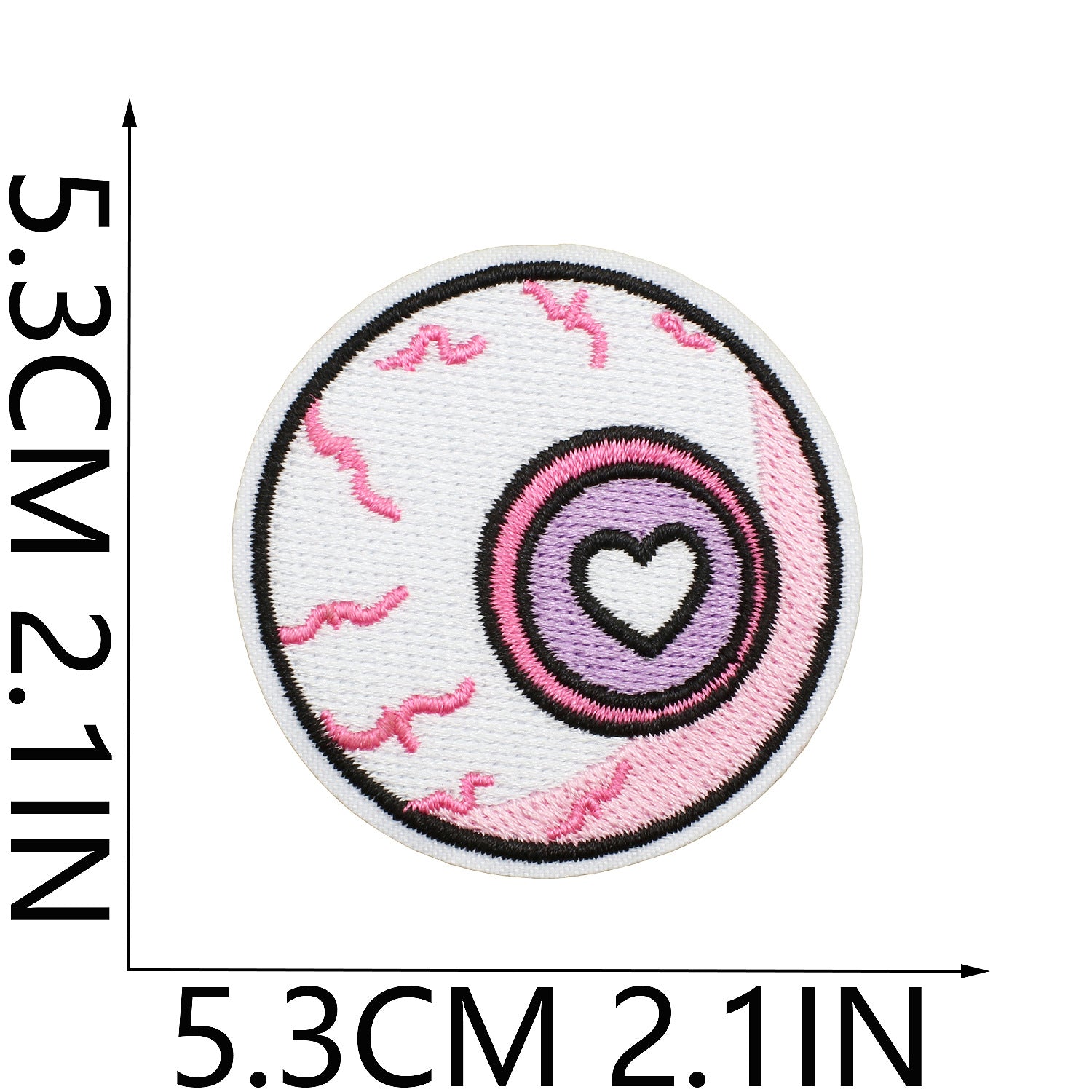 Wholesale Stylish Purple Eye Embroidery Patch Design Iron On Applique For Clothing DIY Fashion Accessory Gift