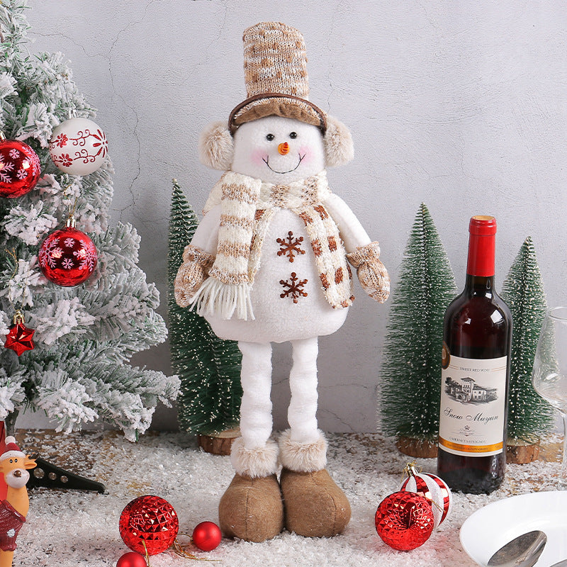 Wholesale Christmas Decorations Christmas Snowman Telescopic Doll