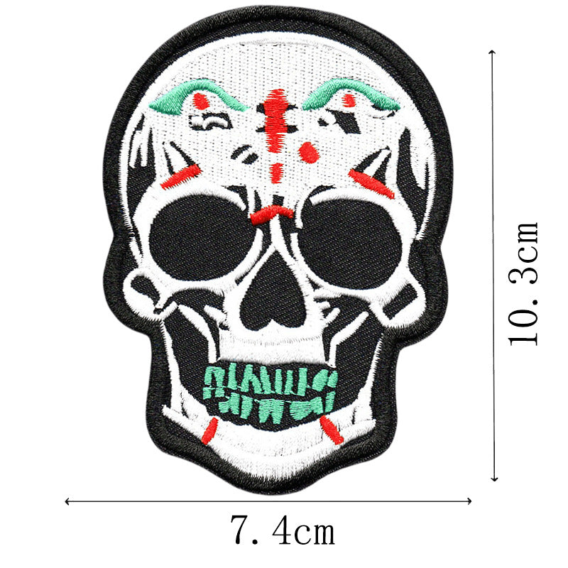 Wholesale Punk Skull Embroidered Patches DIY Sew On Clothing Accessory For Coats
