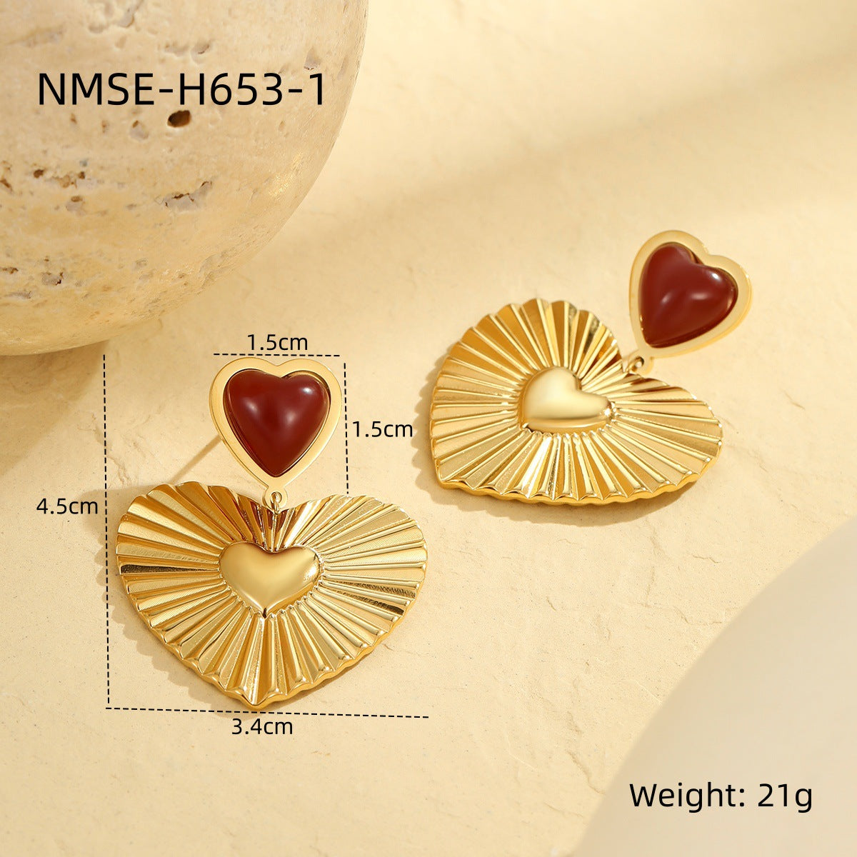 Wholesale gold heart Stainless Steel EarringsStainless Steel Earrings